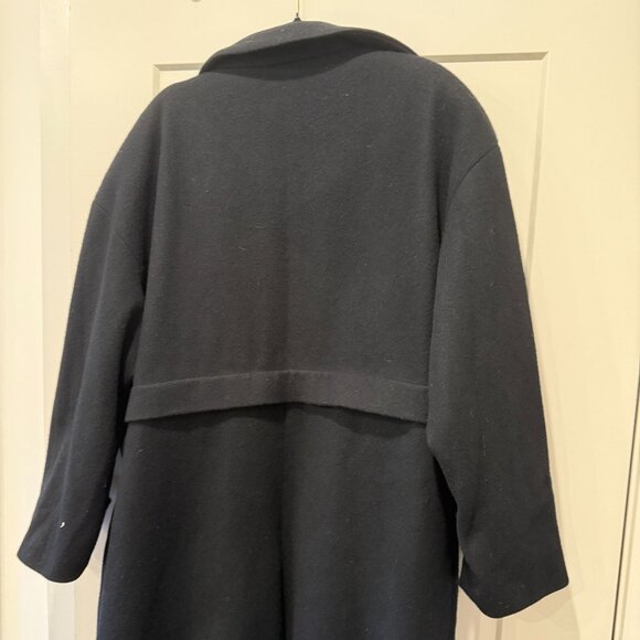 JK Collections New York Men’s Wool Overcoat Black Size 46 Made in USA - Picture 7 of 14